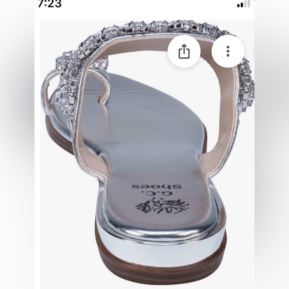 Glamorous Silver Embellished Women's Sandals​ - Picture 4 of 6